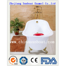 Enamel Single Bathtub with Legs